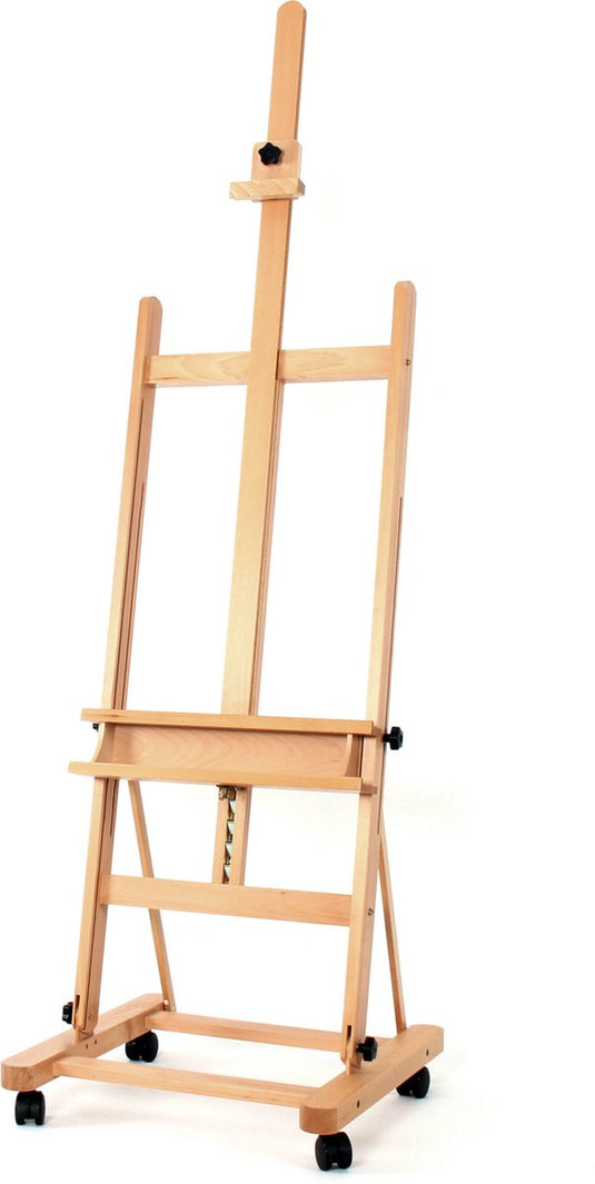 Kangaro schildersezel - profi studio type ezel h - tot 120cm doek - met wieltjes + accessoire tray
