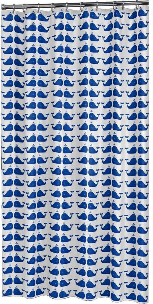 Sealskin whale douchegordijn 180x200 cm - peva - blauw