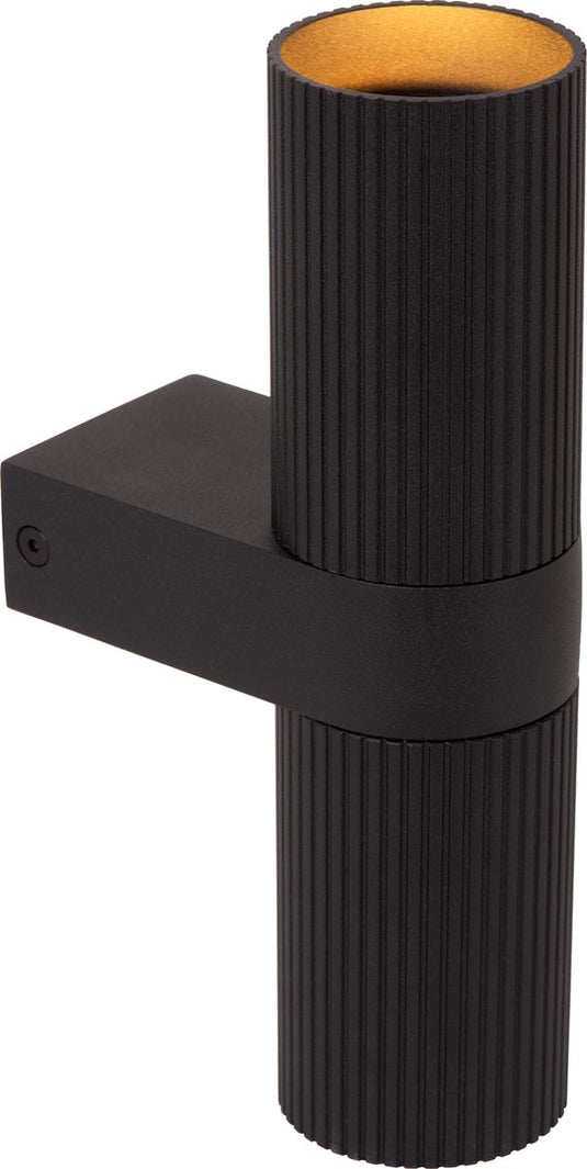Lucide clubs - wandspot wandlamp - 2xgu10 - zwart