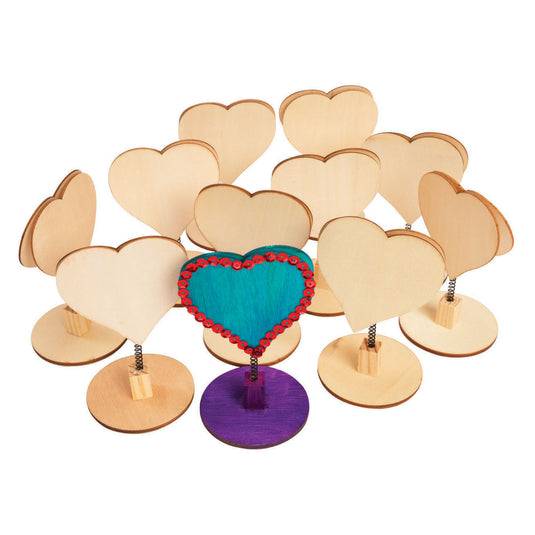 Colorations - versier je houten memoclip hart, 12st.