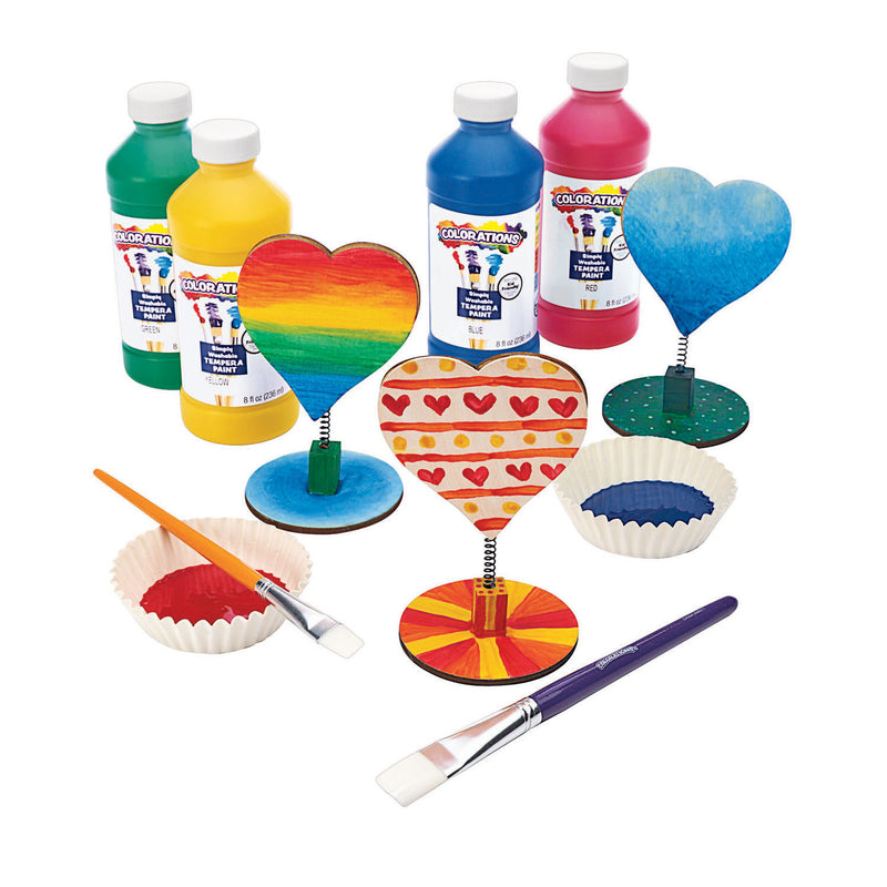 Load image into Gallery viewer, Colorations - versier je houten memoclip hart, 12st.
