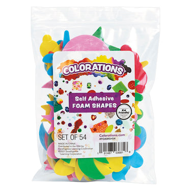 Colorations - zelfklevende foam vormen, 54st.