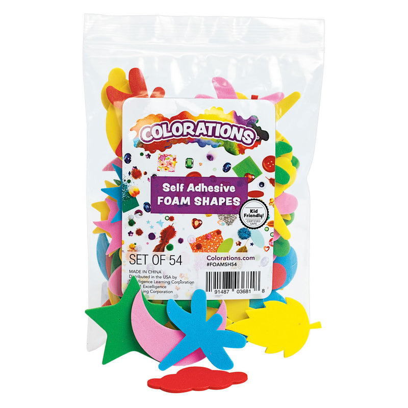 Load image into Gallery viewer, Colorations - zelfklevende foam vormen, 54st.
