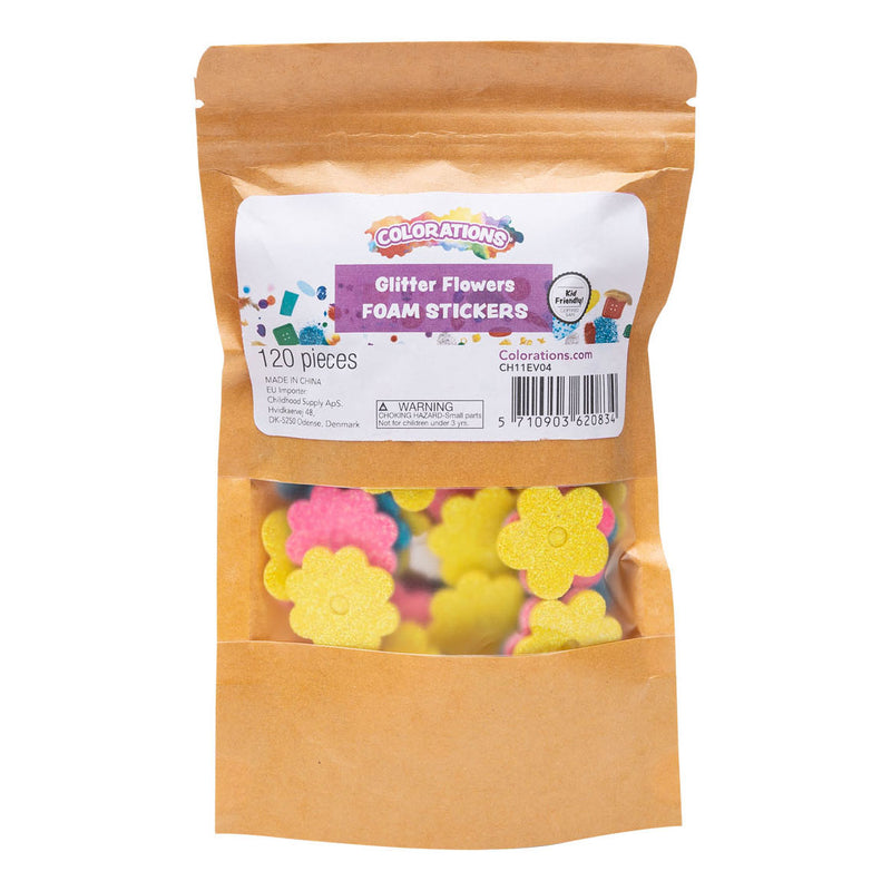 Load image into Gallery viewer, Colorations - foamstickers glitter bloemen, 120st.
