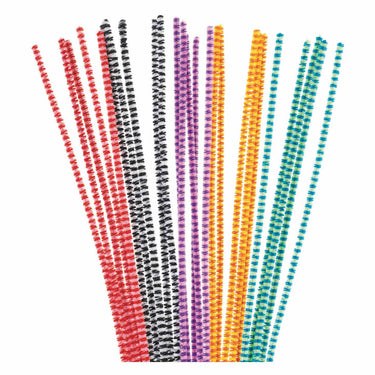 Colorations - chenilledraad gestreept, 100st.