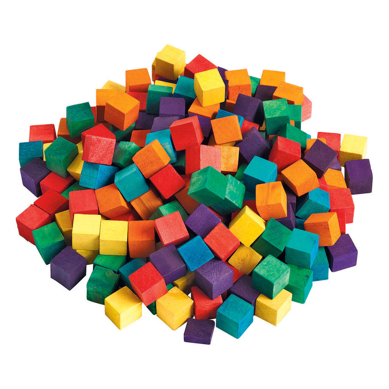 Load image into Gallery viewer, Colorations - gekleurde houten kubus blokjes, 196st.
