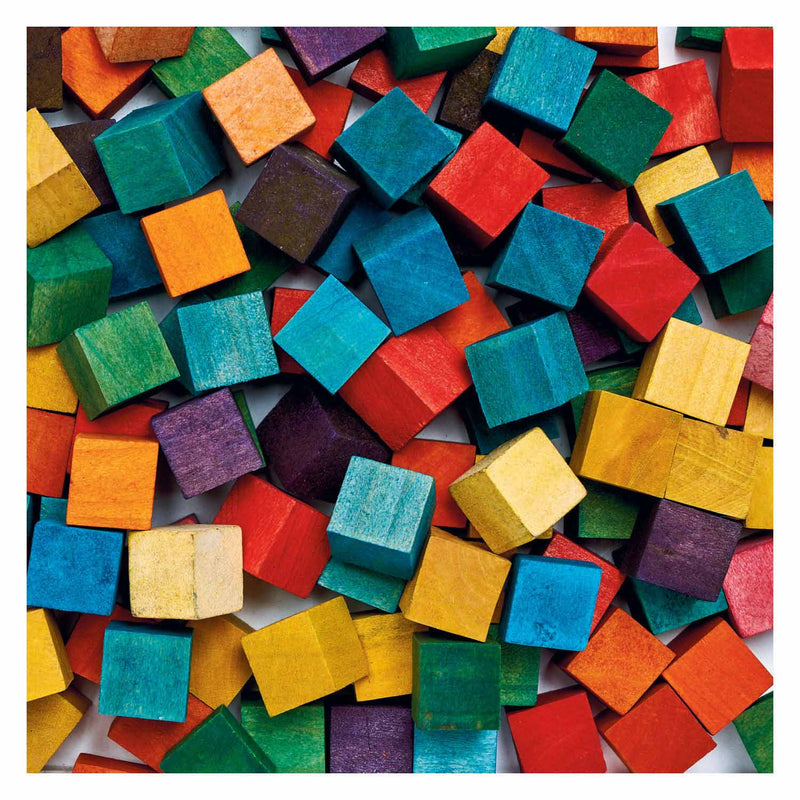 Load image into Gallery viewer, Colorations - gekleurde houten kubus blokjes, 196st.
