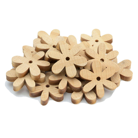 Colorations - houten daisy bloemen klein, 20st.