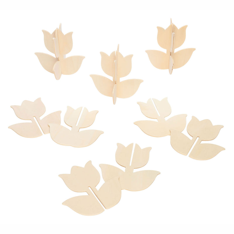 Load image into Gallery viewer, Colorations - maak en versier je eigen houten tulp, set van 12
