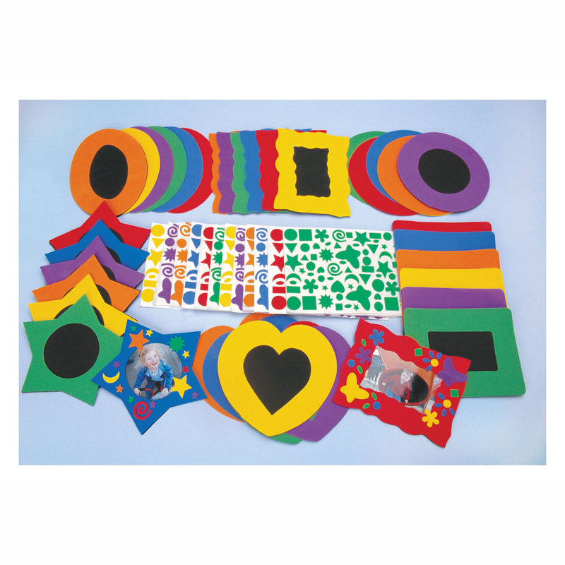 Load image into Gallery viewer, Colorations foam fotolijstjes met zelfklevende foamstickers, 36 stuks
