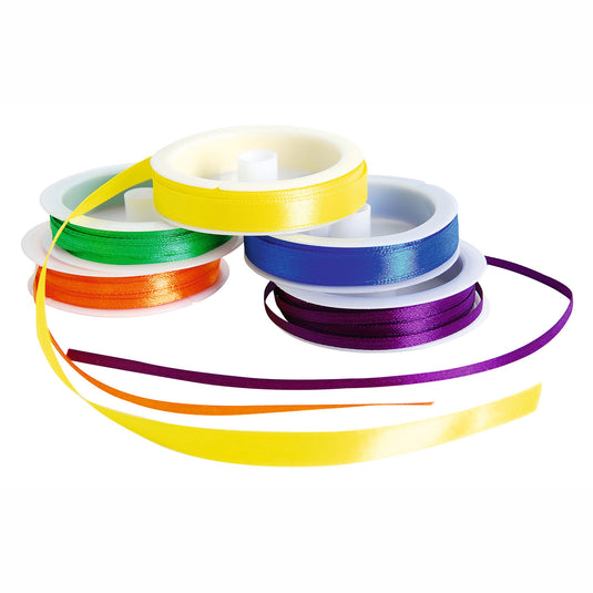 Colorations - satijnen lint 16 spoelen gekleurd, 120mtr.