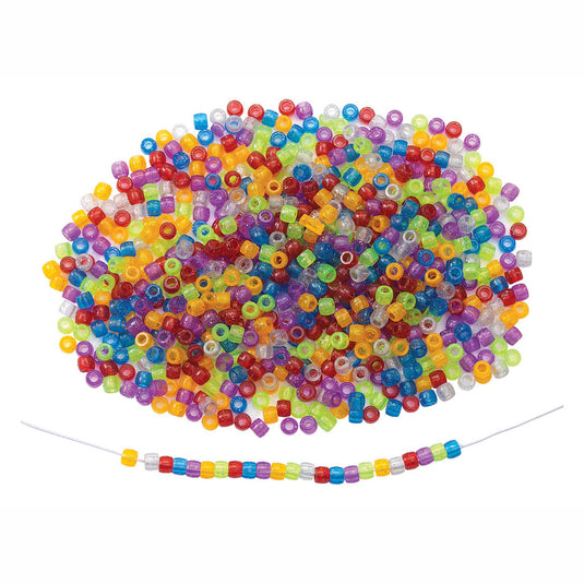 Colorations - glitter rijgkralen kleur in zak, 453 gram