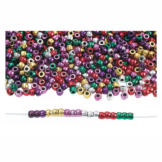Colorations - rijgkralen metallic kleur in zak, 453 gram