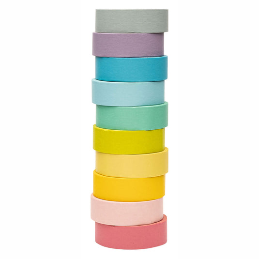Colorations - washi tape pastel kleuren, set van 10