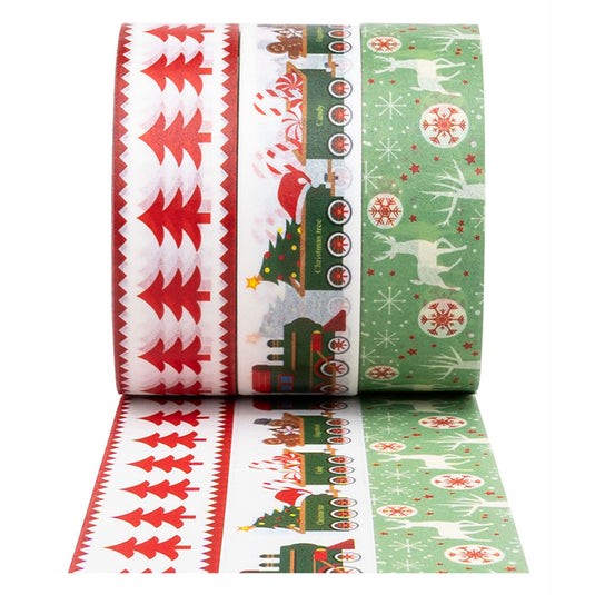 Colorations - washi tape kerst 3 rollen, 5mtr.