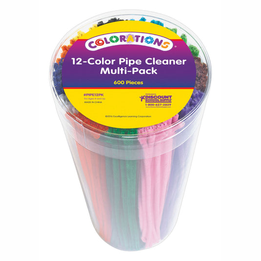 Colorations - chenilledraad kleur 12 kleuren, 600st.