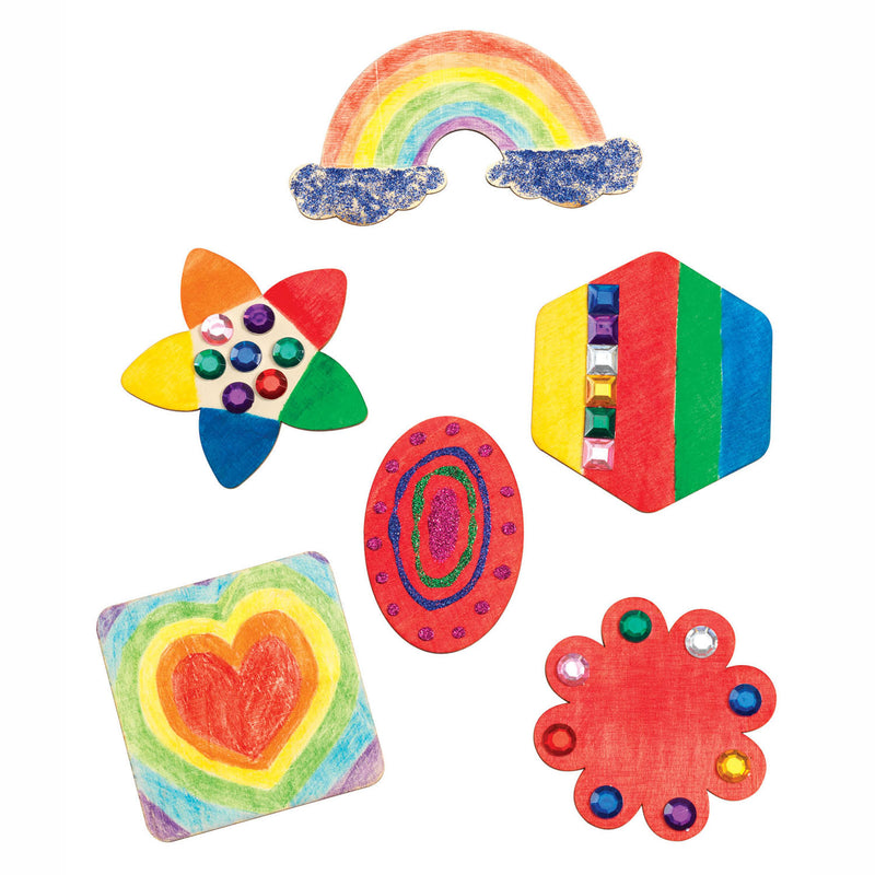 Load image into Gallery viewer, Colorations - Versier je eigen Houten Magneetvormen, 12st.
