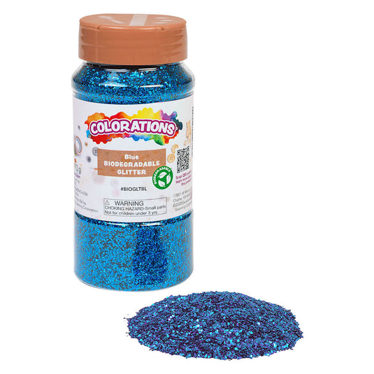 Colorations - biologische afbreekbare glitter - blauw, 113 gram