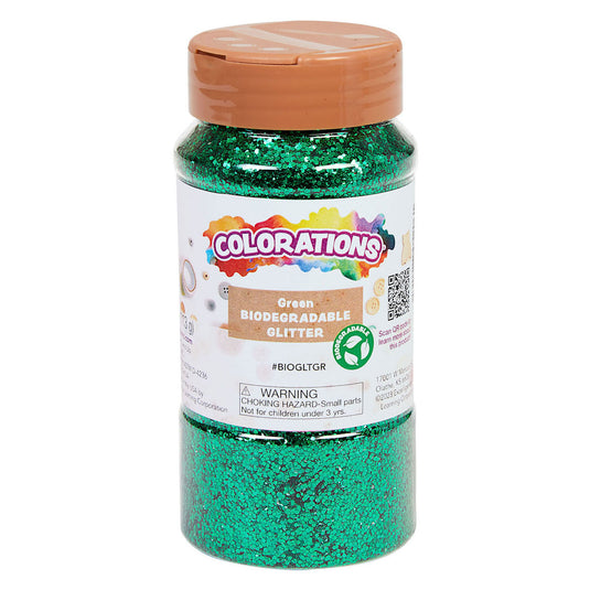 Colorations - biologische afbreekbare glitter - groen, 113 gram