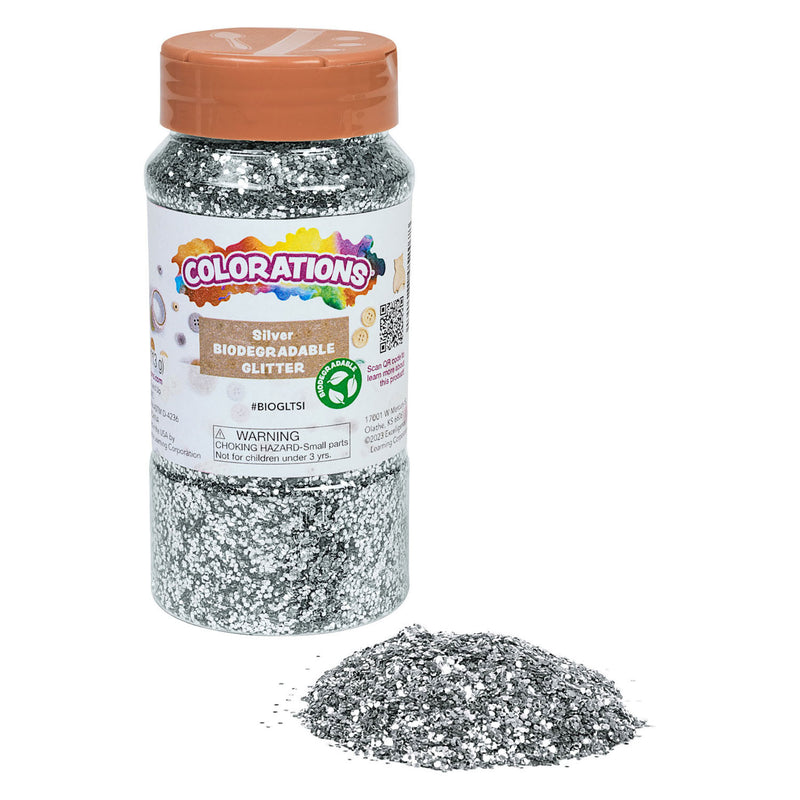 Afbeelding laden in galerijviewer, Colorations - biologische afbreekbare glitter - zilver, 113 gram
