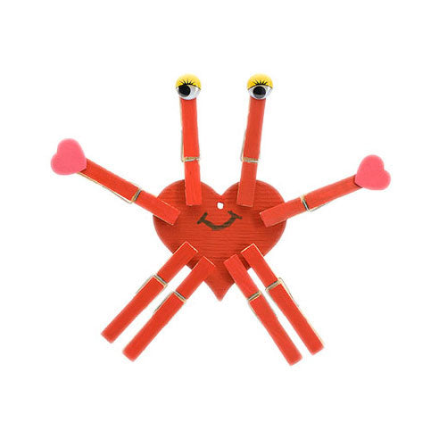 Colorations - houten hartornamenten groot, 20st.