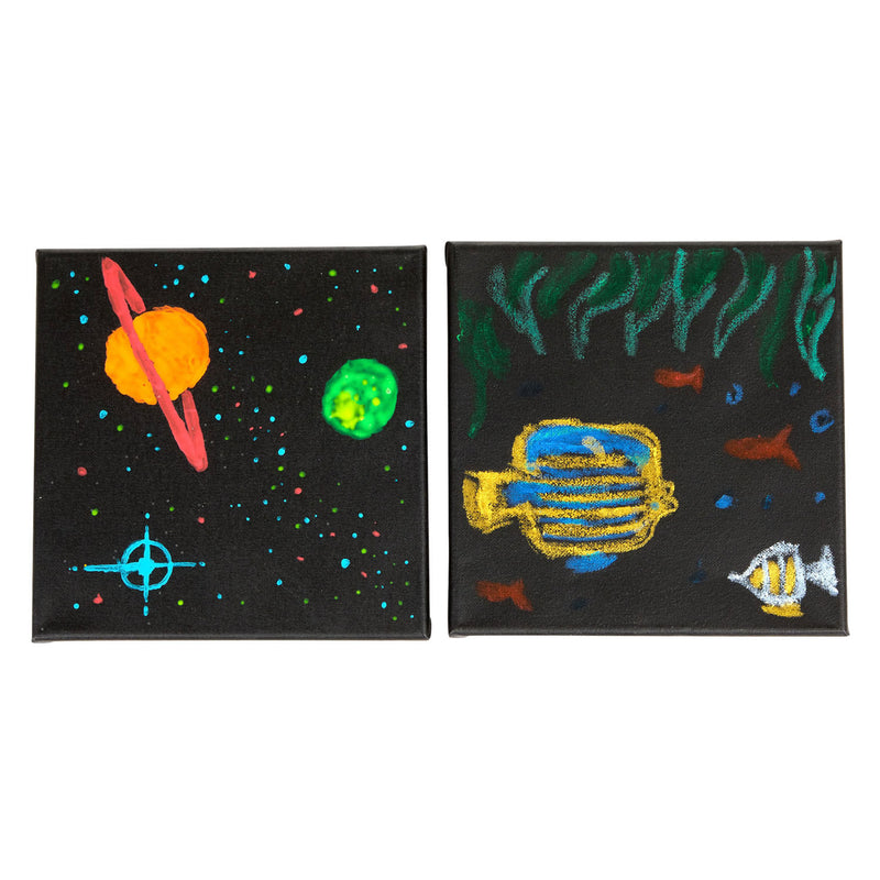 Load image into Gallery viewer, Colorations canvas zwart 20x20cm, 3st.
