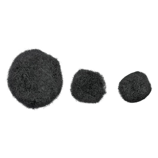 Colorations - pom poms zwart, 100st.