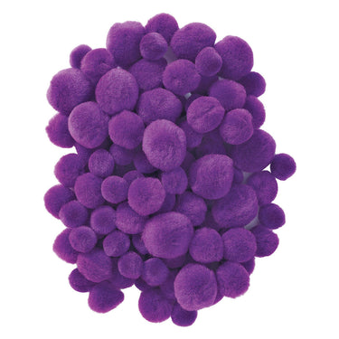 Colorations - pom poms paars, 100st.