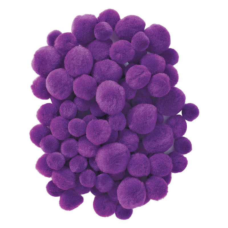 Load image into Gallery viewer, Colorations - pom poms paars, 100st.
