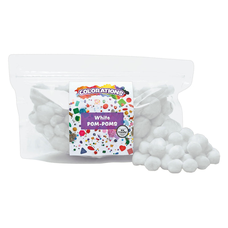 Load image into Gallery viewer, Colorations - pom poms wit, 100st.
