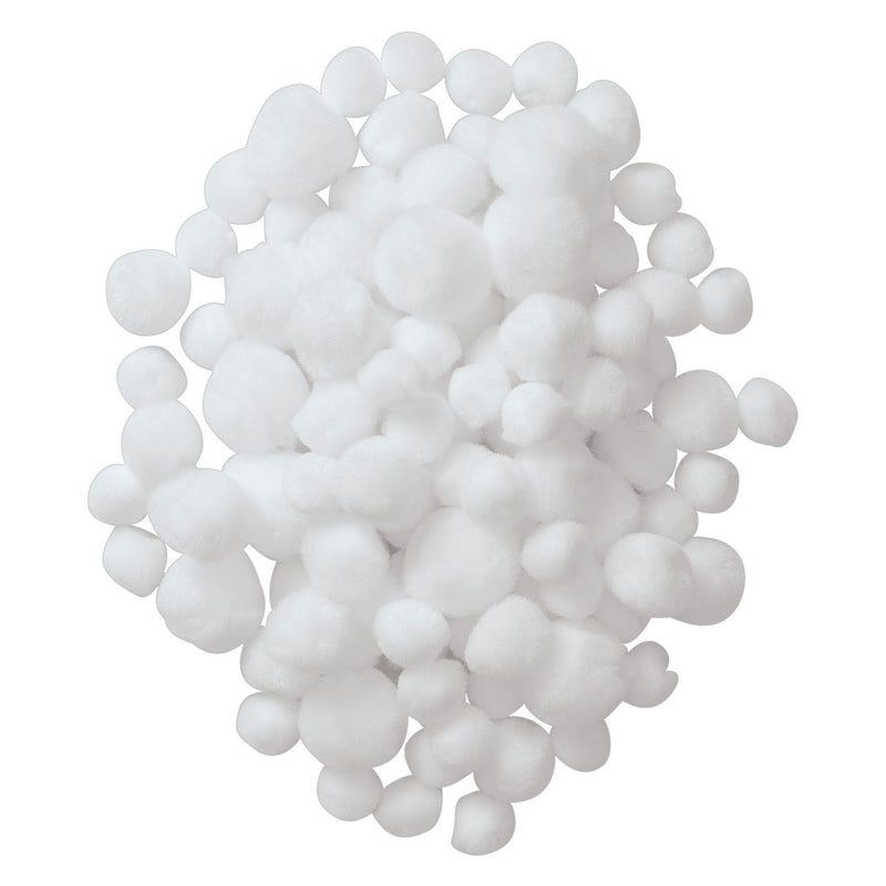 Load image into Gallery viewer, Colorations - pom poms wit, 100st.
