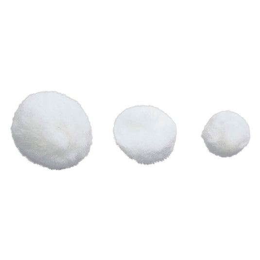 Colorations - pom poms wit, 100st.