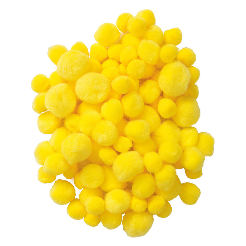 Load image into Gallery viewer, Colorations - pom poms geel, 100st.
