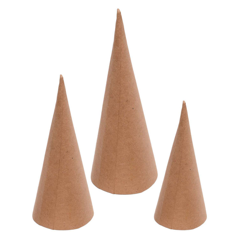 Load image into Gallery viewer, Colorations - papier-mache kegels - 8, 10, 12 cm, 30st.
