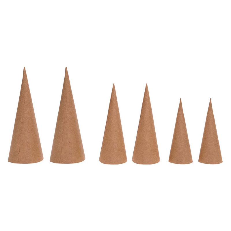 Load image into Gallery viewer, Colorations - papier-mache kegels - 8, 10, 12 cm, 30st.
