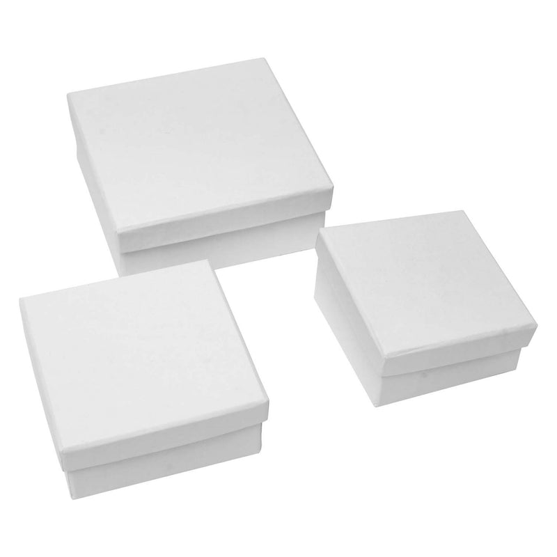 Load image into Gallery viewer, Colorations papier-mache knutseldozen vierkant wit 3 stuks.
