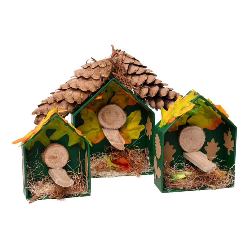 Load image into Gallery viewer, Colorations papier-mache huisjes knutselset - 3 stuks creatief speelgoed.
