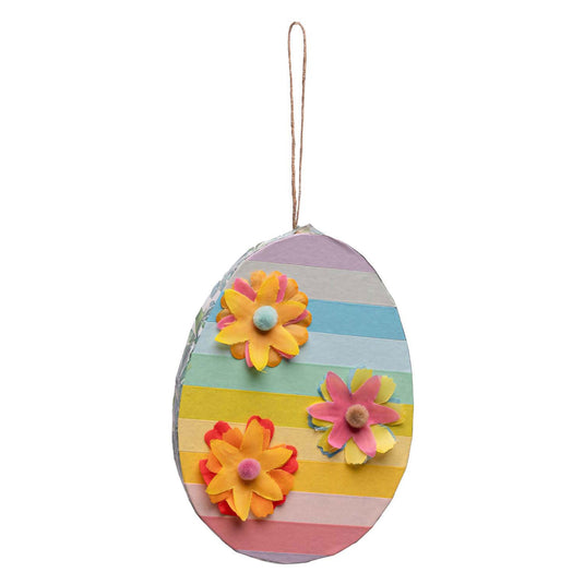 Colorations - papier-mache ei-ornamenten, 6st.