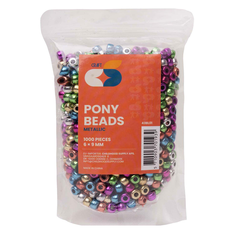Load image into Gallery viewer, Colorations - pony kralen metallic 6x9 mm, 1000st.
