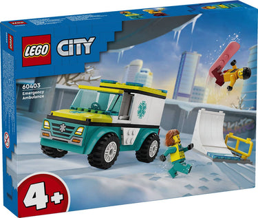 Lego city ambulance en snowboarder - 60403