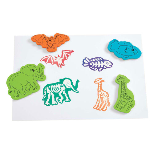 Colorations - dierenskeletten stempels, 15st.