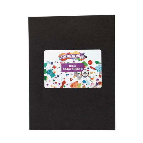 Colorations - foam vellen zwart, 10st.