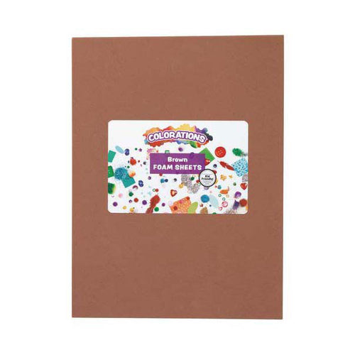 Colorations - foam vellen bruin, 10st.