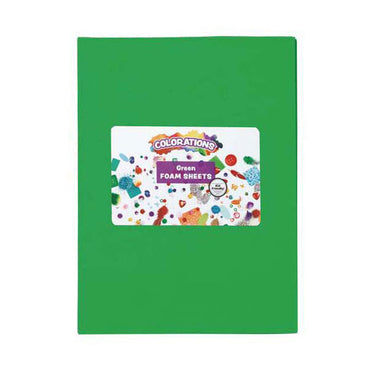 Colorations - foam vellen groen, 10st.