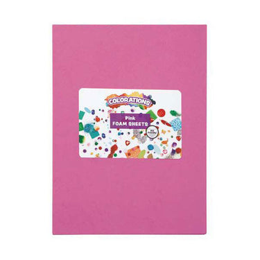 Colorations - foam vellen roze, 10st.