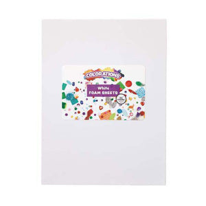 Colorations - foam vellen wit, 10st.