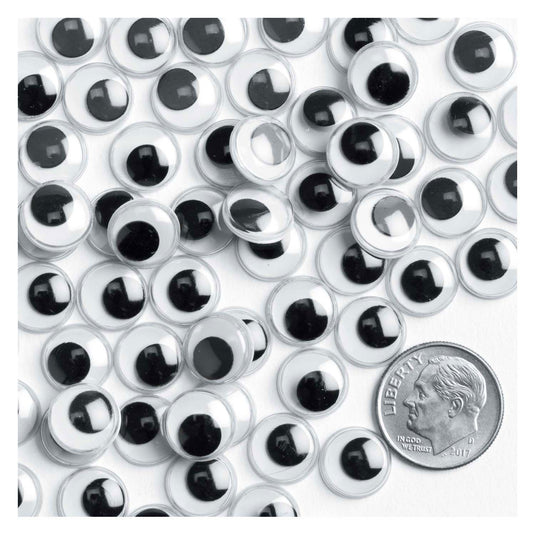 Colorations - zwarte zelfklevende wiebeloogjes, 1000st.