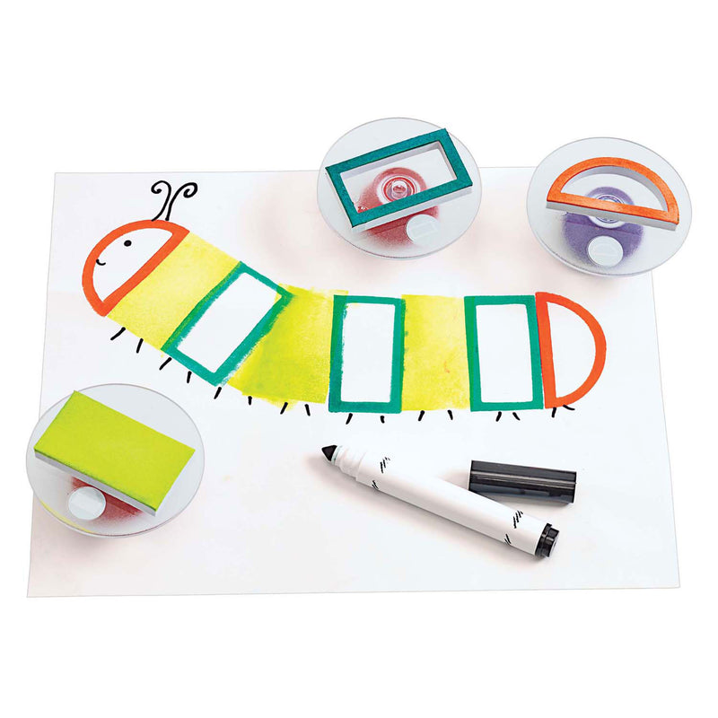 Load image into Gallery viewer, Colorations - easy grip stempels geometrisch, 14st.
