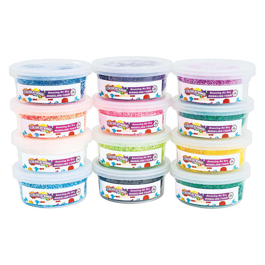 Colorations - gekleurde foam klei, 12st.