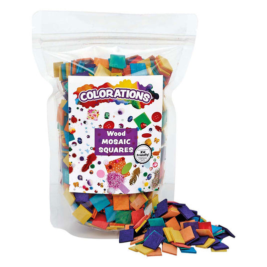 Colorations - houten mozaïek vierkantjes, 1000st.